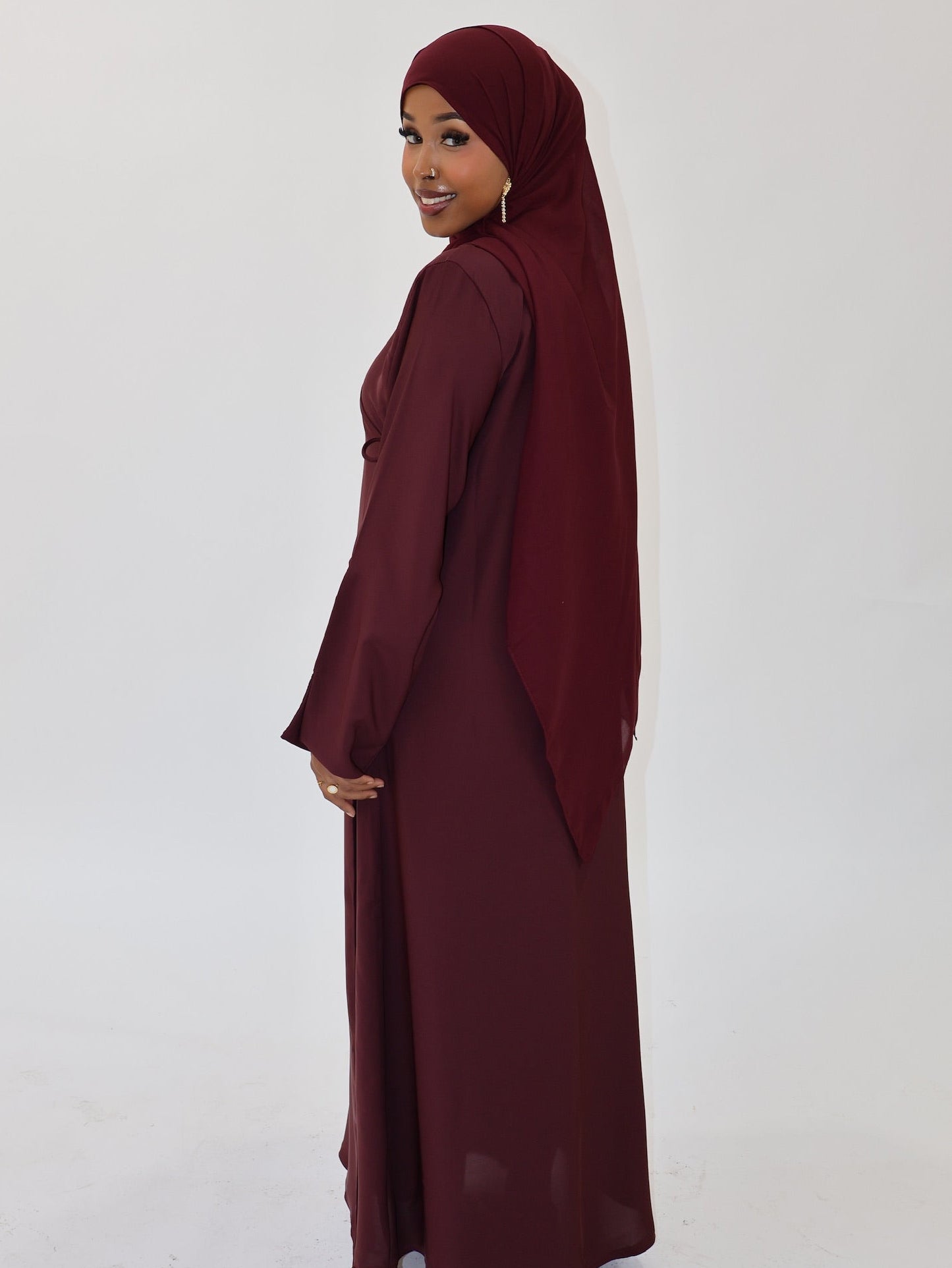 Classic Abaya - Burgundy